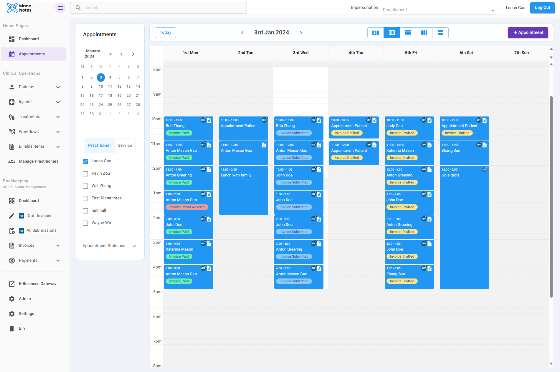 ManaNotes App Interface